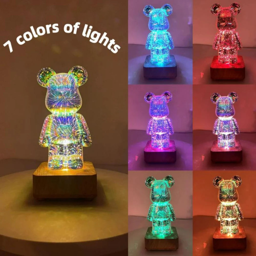 Firework Glass Lamp | Bear Firework Glass Lamp | Innova Tech Creations