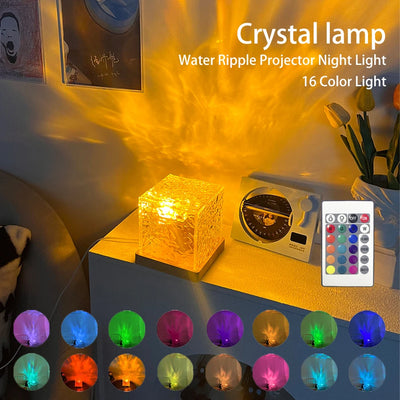 RippleGlow Crystal Lamp