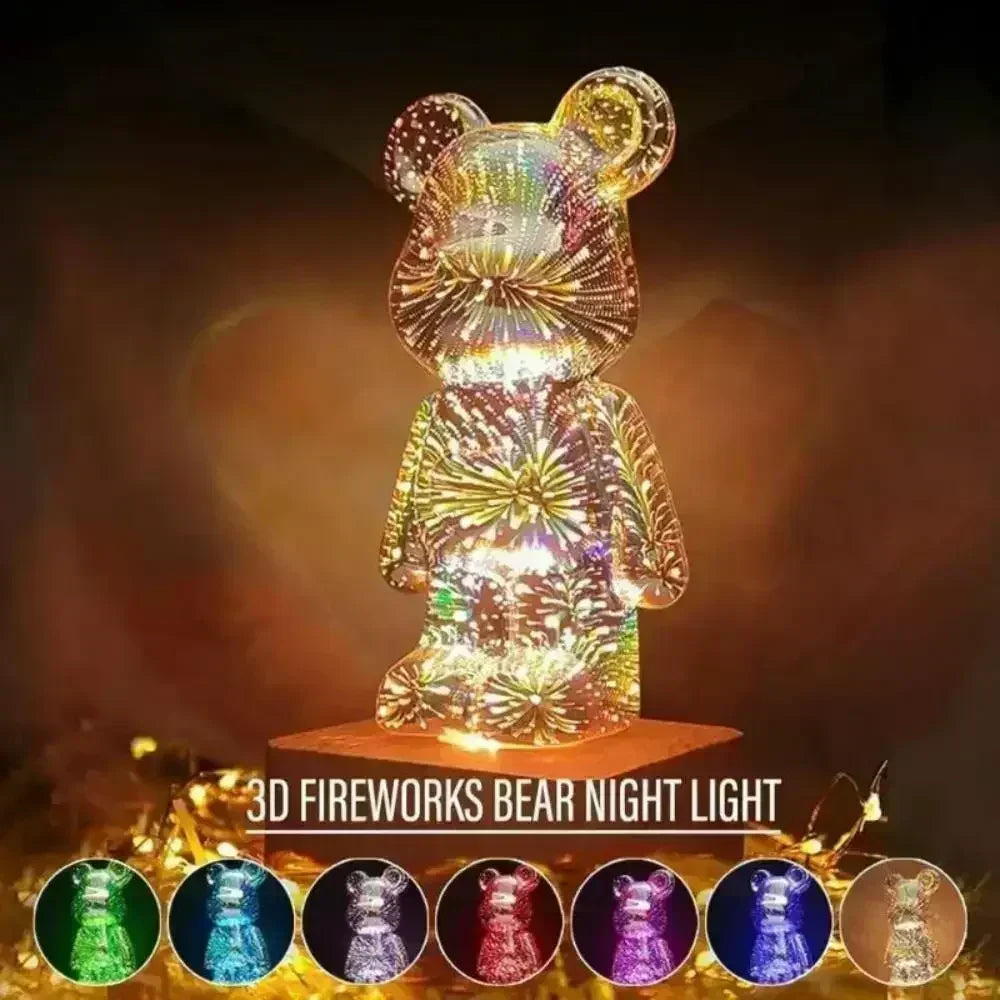 Firework Glass Lamp | Bear Firework Glass Lamp | Innova Tech Creations