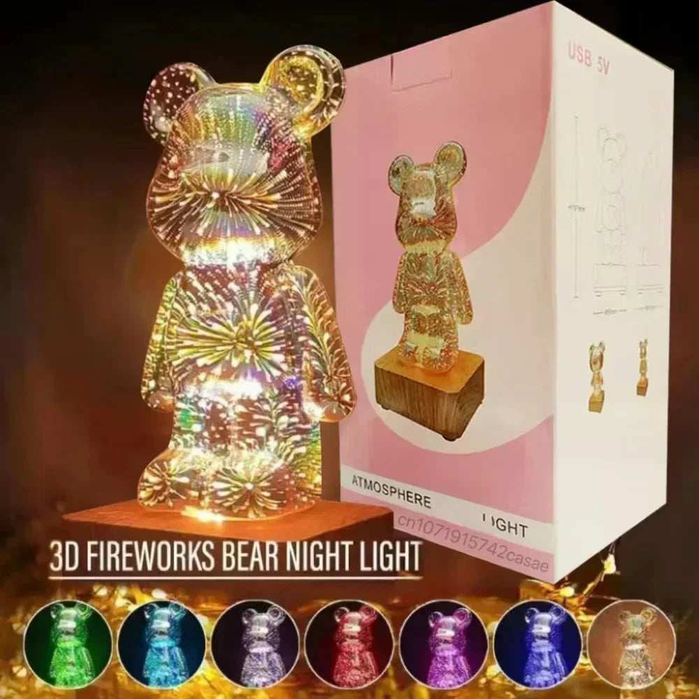 Firework Glass Lamp | Bear Firework Glass Lamp | Innova Tech Creations