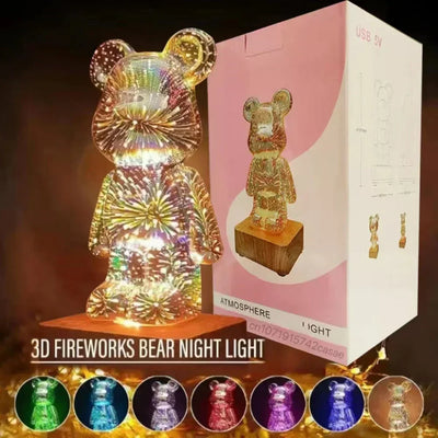 Firework Glass Lamp | Bear Firework Glass Lamp | Innova Tech Creations