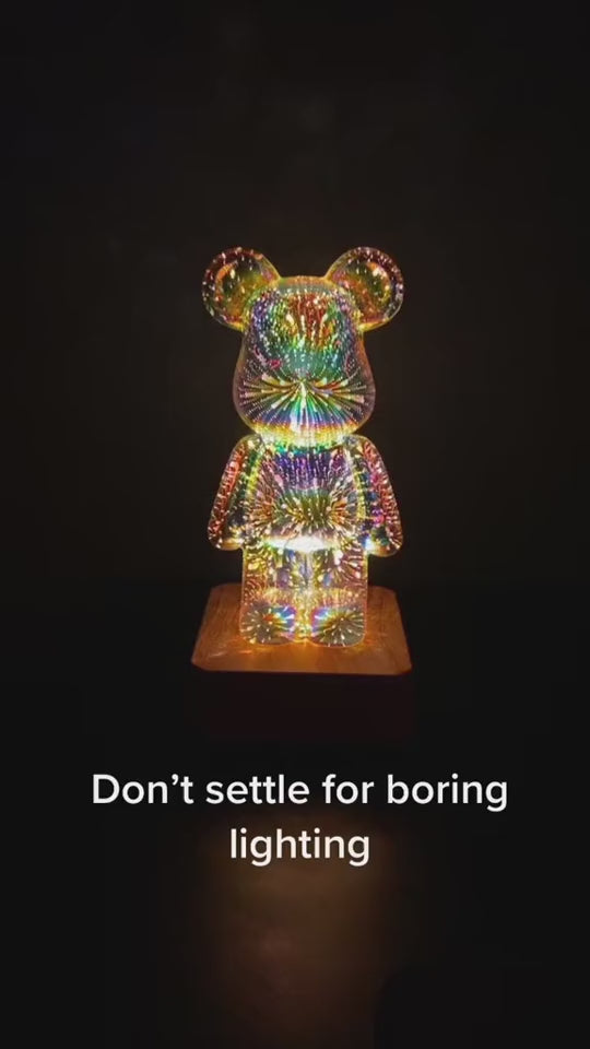 Firework Glass Lamp | Bear Firework Glass Lamp | Innova Tech Creations